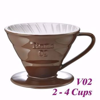 Image de Tiamo porte-filtre à café porcelaine marron 2-4 tasses
